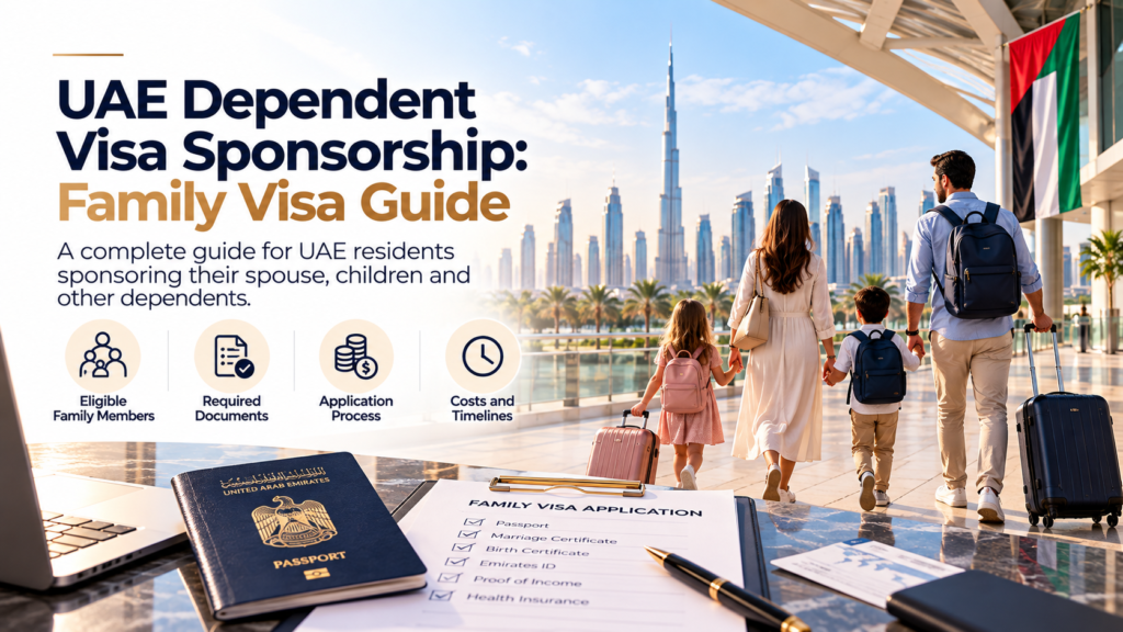 UAE dependent visa sponsorship guide for residents sponsoring spouses and children