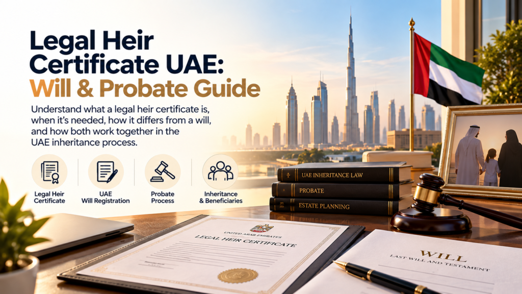 Legal heir certificate UAE explaining inheritance, wills and probate procedures