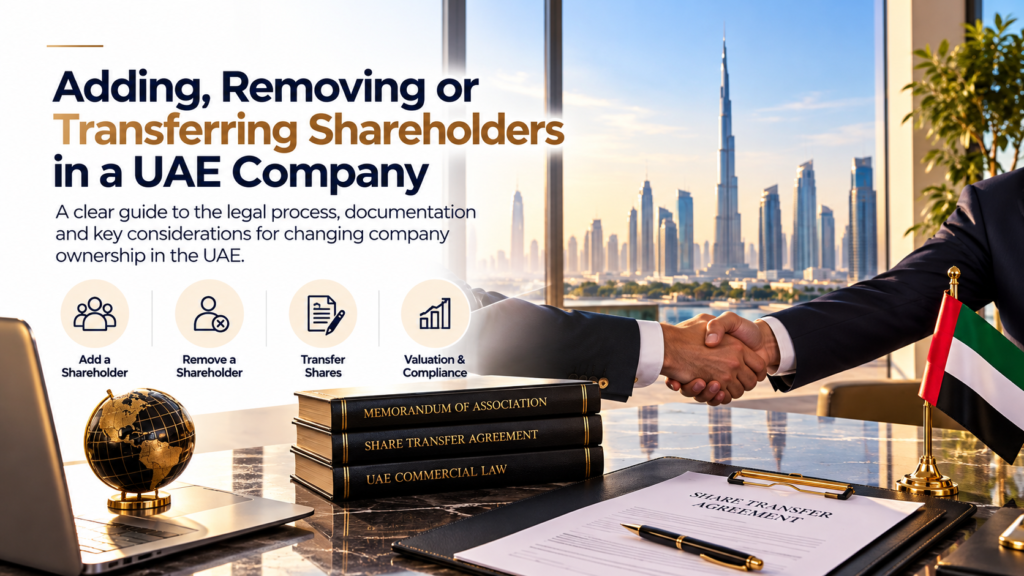 transfer shareholders UAE company